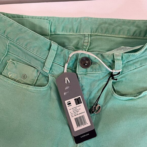 G-Star Raw Women's New Radar Skinny Jade Green Color Jeans - Size 25 x 32 - NWT - Picture 2 of 7